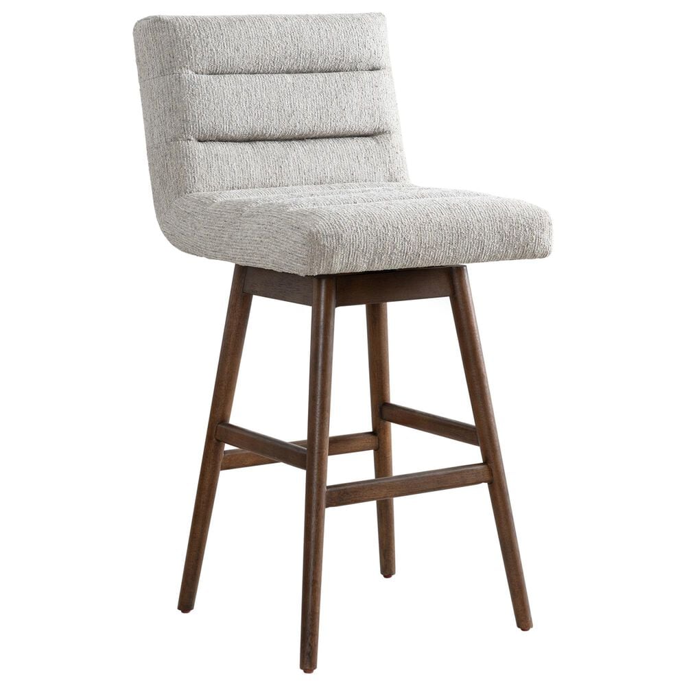 Armen Living Elias 30" Swivel Bar Stool in Brown Oak, , large