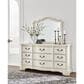 Millenium Arlendyne Bedroom Mirror in Antiqued White, , large