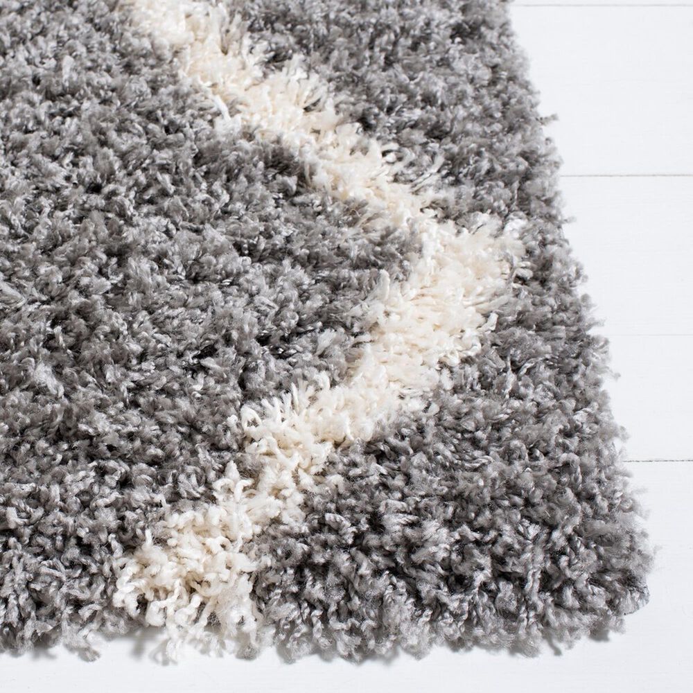 Safavieh Venus Shag Chevron 8&#39; x 10&#39; Grey and Ivory Area Rug, , large