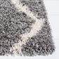 Safavieh Venus Shag Chevron 8" x 10" Grey and Ivory Area Rug, , large