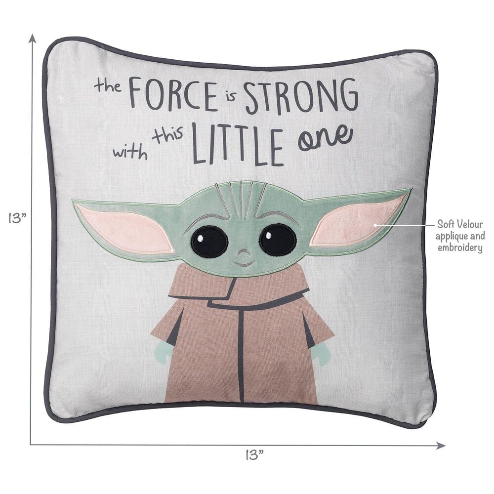  Star Wars The Mandalorian Grogu White Throw Pillow : Home &  Kitchen