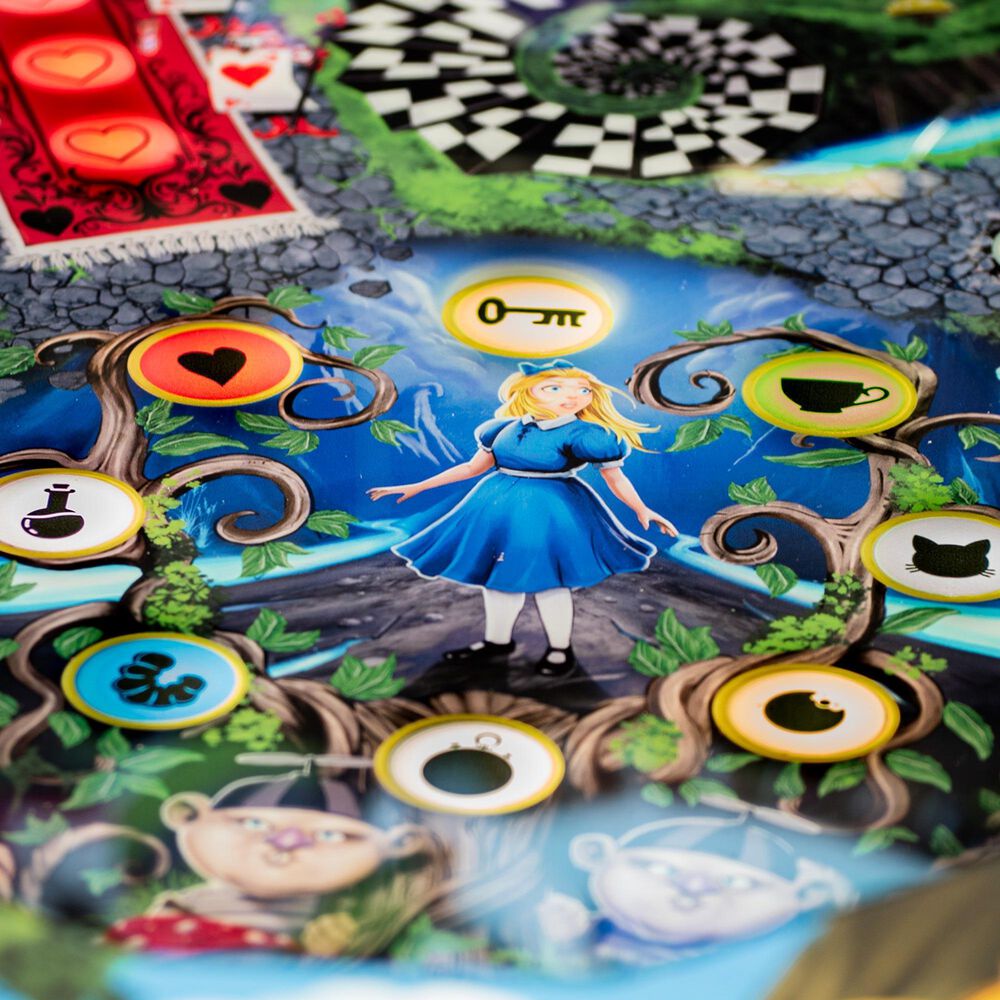 Wonderland Amusements Alice Goes to Wonderland Pinball Machine in Black, , large