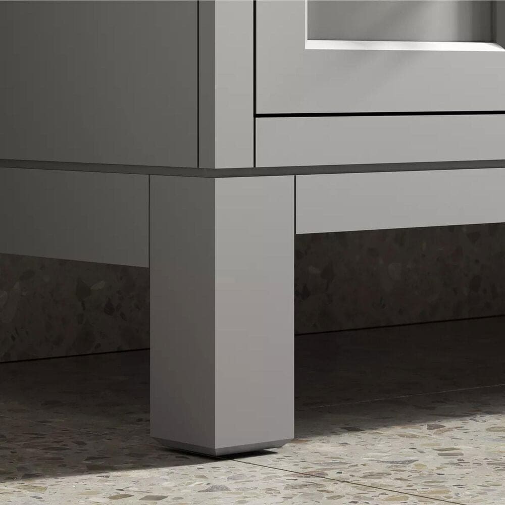 Kohler Quo 60&quot; Double Bathroom Vanity in White with 3 cm Pure White Quartz Top and Oval Sinks, , large