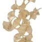 Maple and Jade Handmade Floral Decorative Sculpture in Satin Gold and Dark Gray, , large
