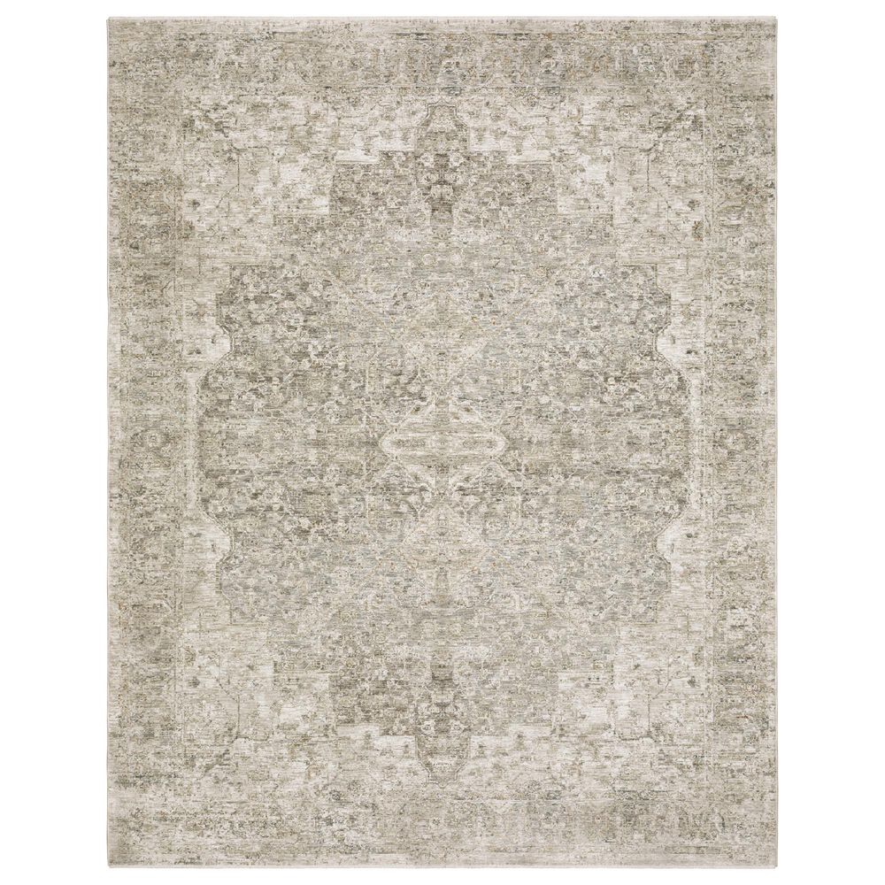 Oriental Weavers Avalon AVA08 Beige and Grey 9"10" x 12"10" Area Rug, , large