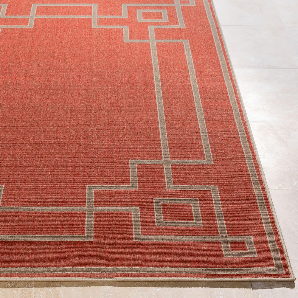 Surya Alfresco 2&#39;5&quot; x 11&#39;10&quot; Rust, Brown and Beige Indoor/Outdoor Runner, , large