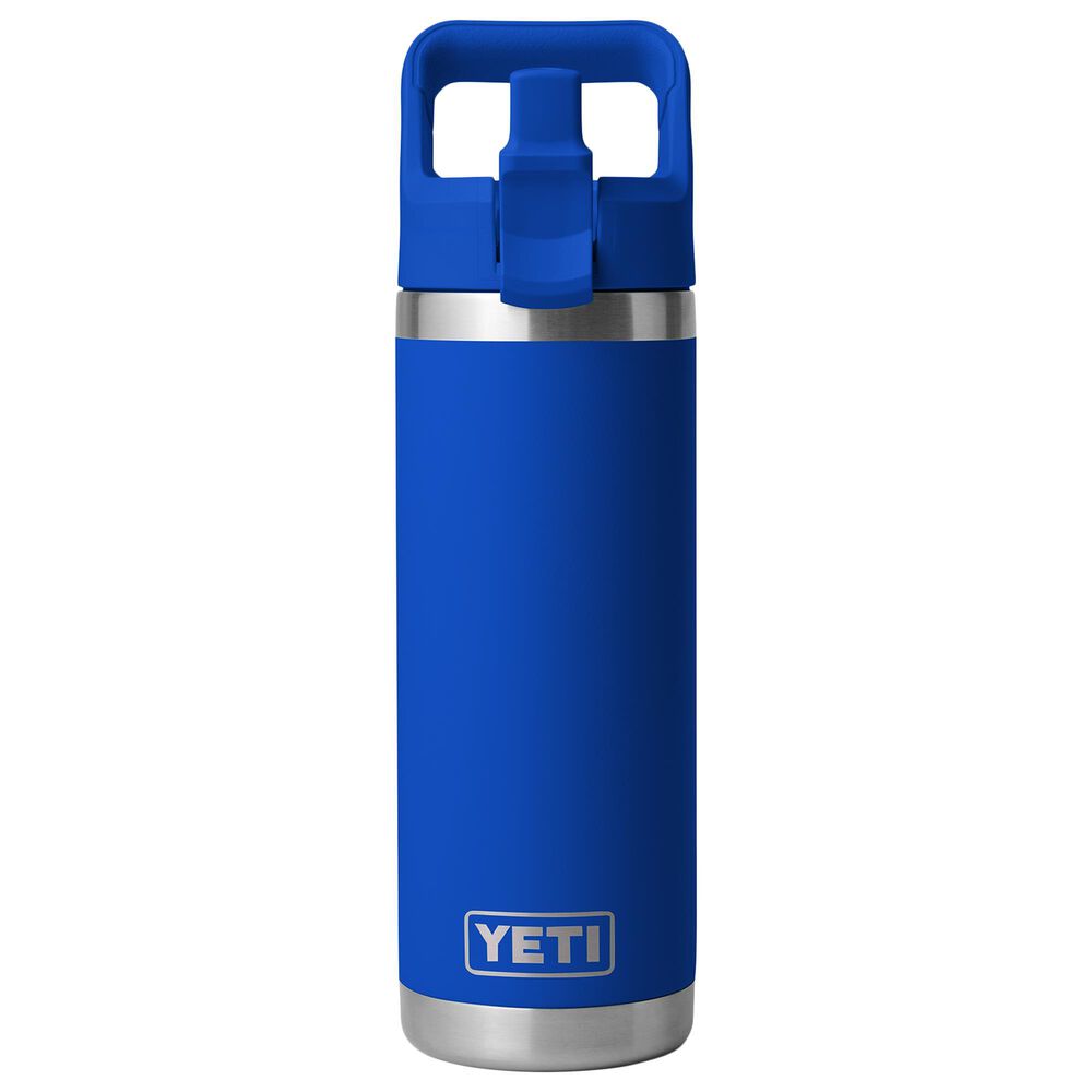 YETI Rambler 18 Oz Water Bottle with Straw Cap in Royal Blue, , large