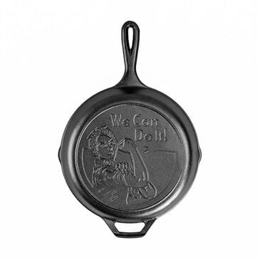 Lodge We Can Do It 10.25" Cast Iron Rosie The Riveter Skillet in Black, , large