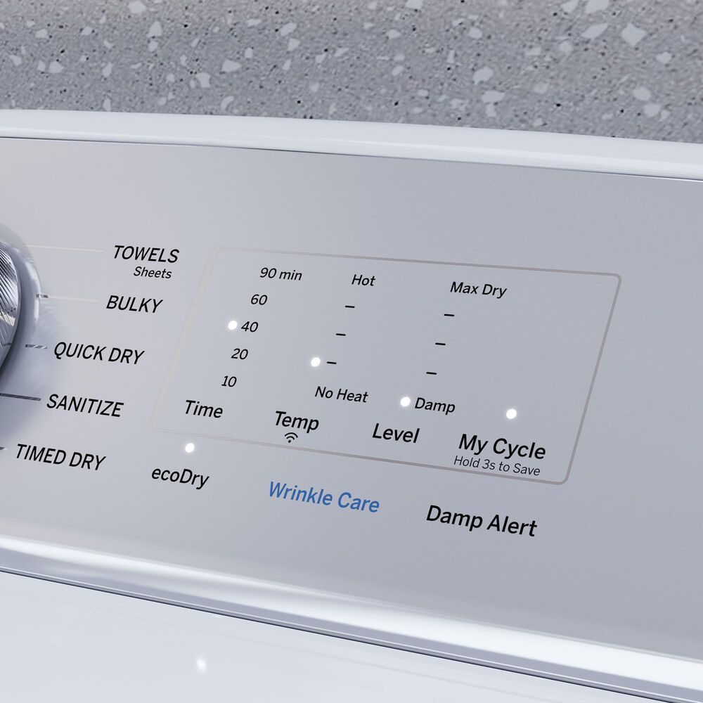 GE Profile 7.4 Cu. Ft. Electric Dryer with Sanitize Cycle and Sensor Dry in White, , large