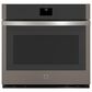GE Appliances 2-Piece Kitchen Package with Fingerprint Resistant Slate 30" Smart Built-In Single Wall Oven and Black 36" Electric Cooktop, , large