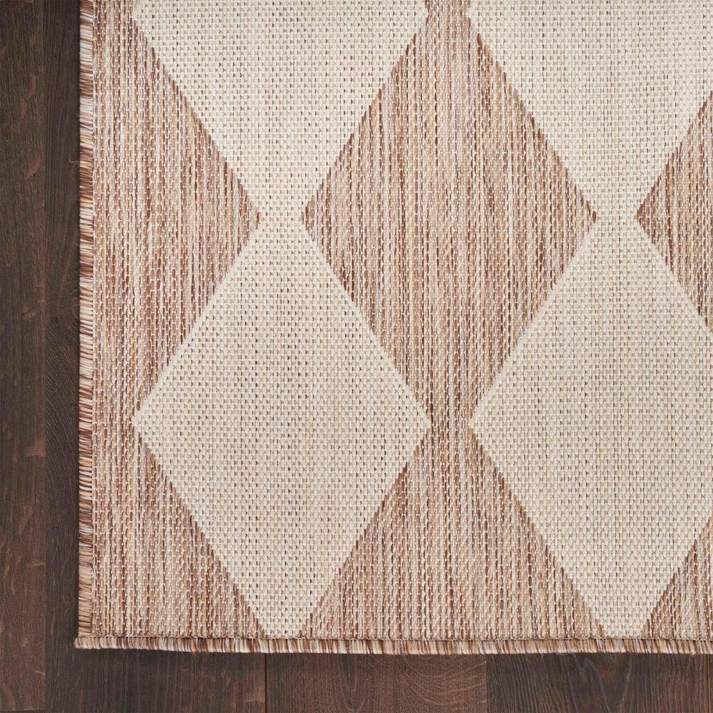 Nourison Positano Geometric Beige 7&#39; x 10&#39; Indoor/Outdoor Area Rug, , large