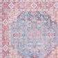 Safavieh Serapi Bohemian 6"7" Round Blue and Rust Area Rug, , large