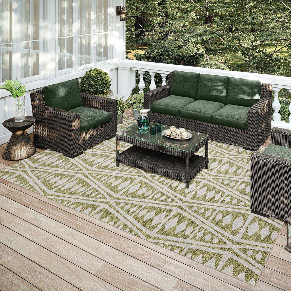 Dalyn Rug Company Sedona Southwestern 8&#39; x 10&#39; Moss Indoor/Outdoor Area Performance Rug, , large