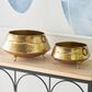 Maple and Jade Hammered Pot Indoor/Outdoor Planter in Gold (Set of 2), , large