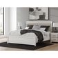 Ashley Zuraleus King Upholstered Panel Bed with Two Nightstands in Matte White, , large