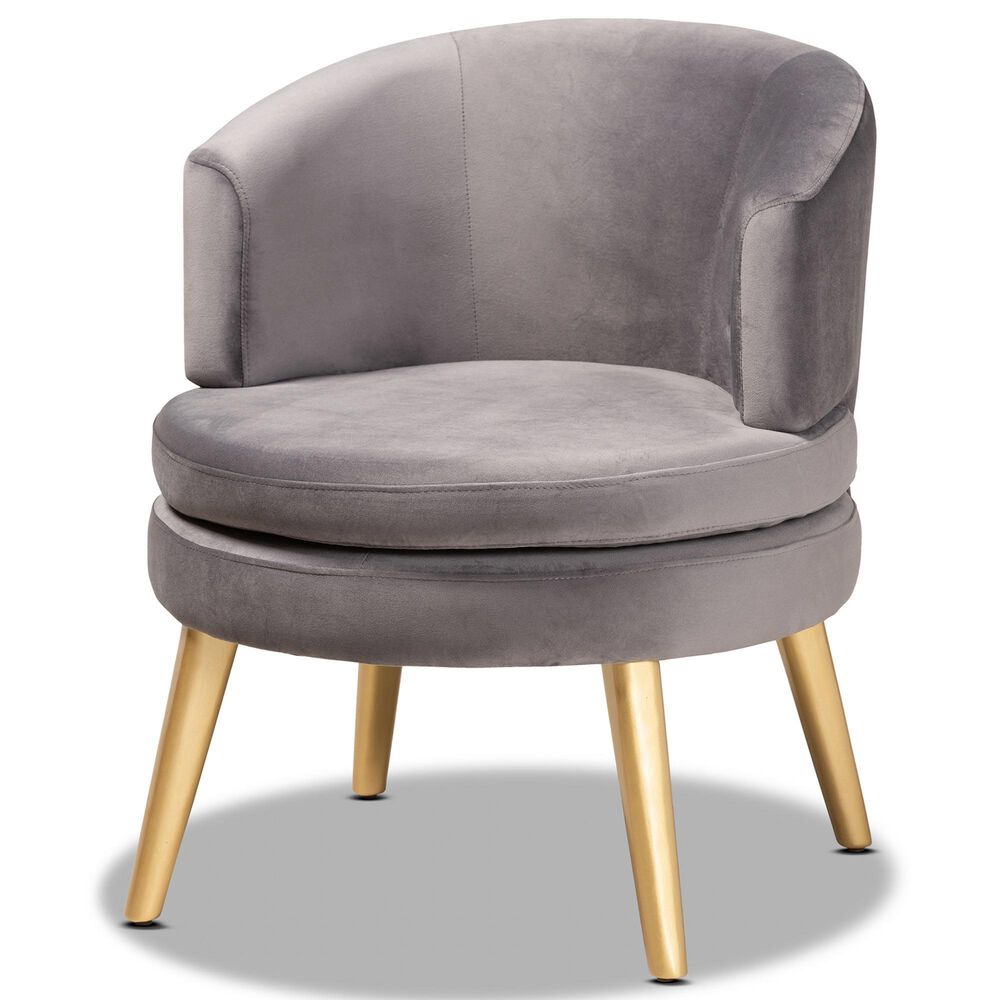 Baxton Studio Baptiste Accent Chair in Grey, , large