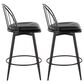 Lumisource Riley 26" Swivel Counter Stool in Black (Set of 2), , large