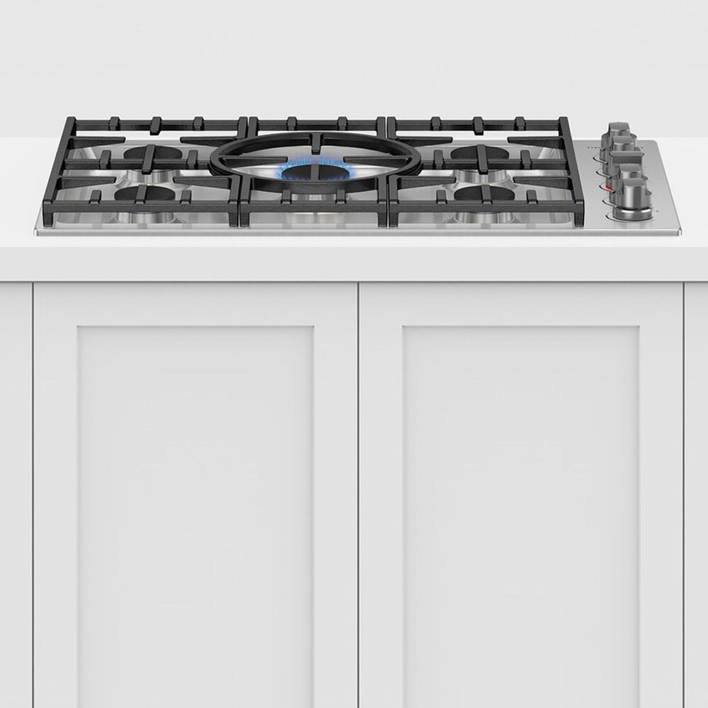 Fisher &amp; Paykel 36" Gas Cooktop with 5 Sealed Dual Flow Burners in Stainless Steel, , large