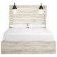 Ashley Cambeck 4 Piece Queen Panel Bedroom Set in Whitewash with Lighting, , large