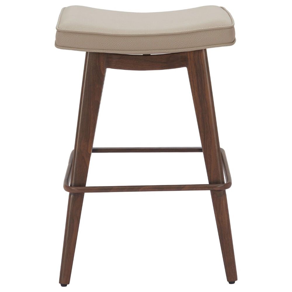 Zuo Modern Divat Counter Stool in Beige &amp; Walnut, , large