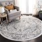 Safavieh Isabella 6"7" Round Dark Grey and Cream Area Rug, , large