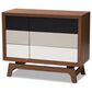Baxton Studio Svante 6-Drawer Dresser in Walnut Brown, Dark Grey, Light Grey and White, , large