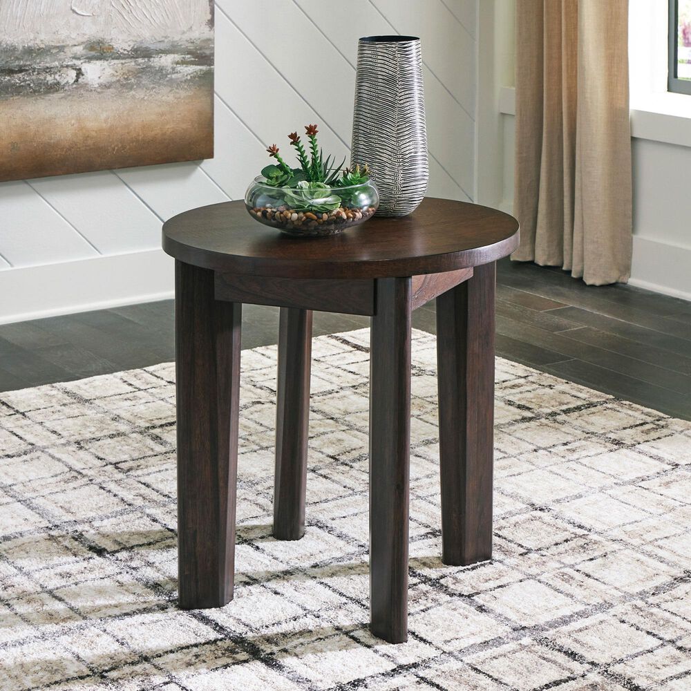 Ashley Korestone 2 End Table in Dark Brown, , large
