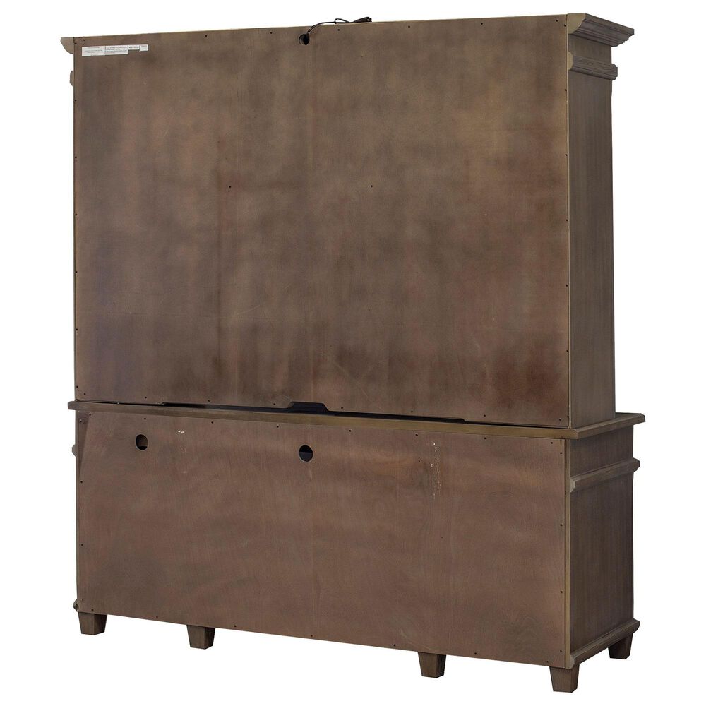Wycliff Bay Carson Credenza Desk with Hutch in Weathered Dove, , large