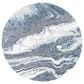 Safavieh Craft CFT844M 6"7" Round Blue and Grey Area Rug, , large
