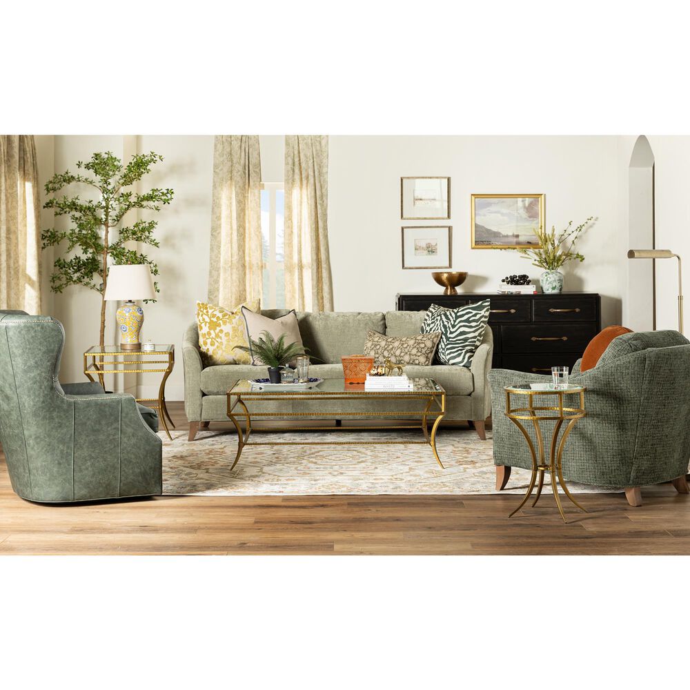 Smith Brothers Stationary Sofa in Green, , large