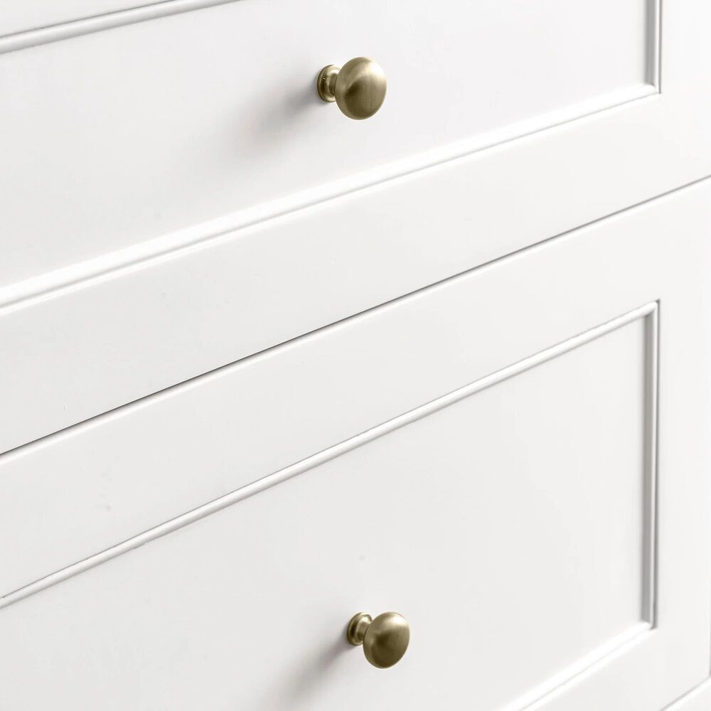 James Martin Vanities Breckenridge 36&quot; Single Bathroom Vanity in Bright White with 3 cm Ethereal Noctis Quartz Top and Rectangular Sink, , large