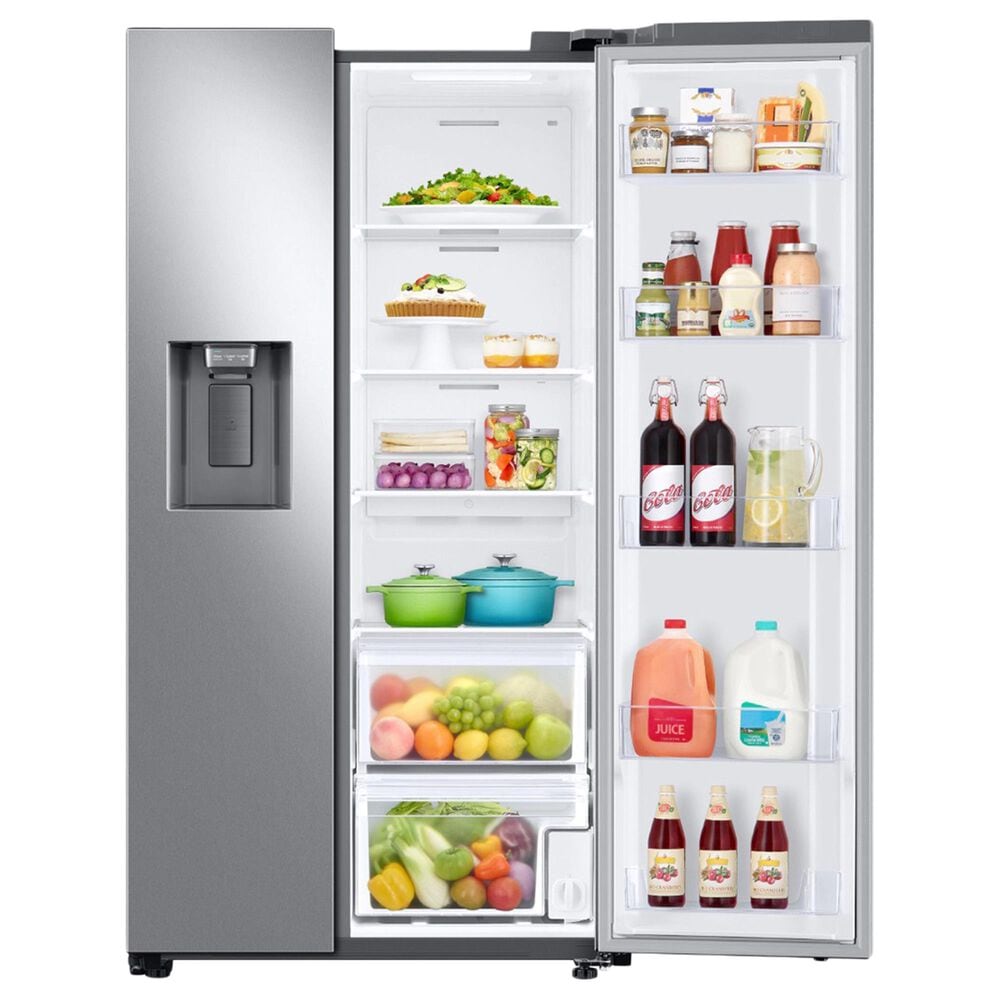 Samsung 22 Cu. Ft. Counter Depth Side by Side Refrigerator in Stainless Steel, , large