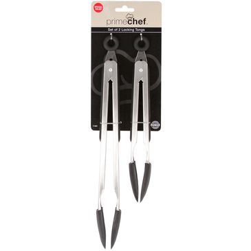 Prime Chef 9" and 12" Locking Tongs Set of 2, , large