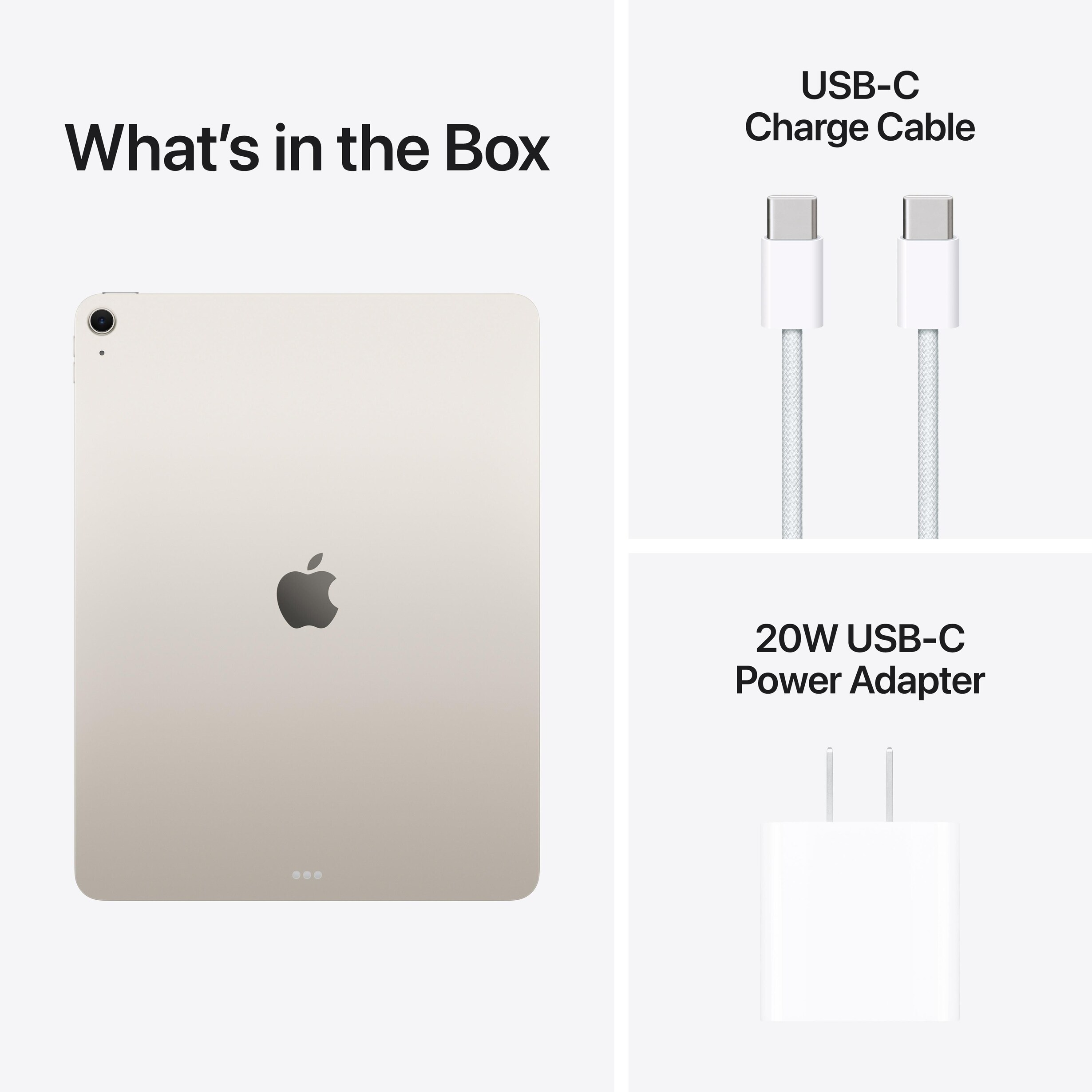 Apple 13-Inch iPad Air M4 Chip Wi-Fi 256GB in Starlight (Latest Model)