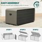 HOMLUX 200-Gallon Outdoor Storage Deck Box in Gray, , large