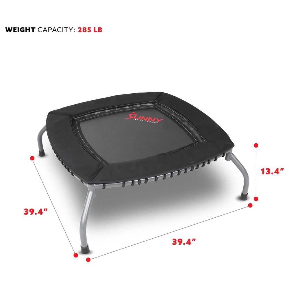 Sunny Health &amp; Fitness 36" Premium Indoor and Outdoor Exercise Trampoline in Black, , large