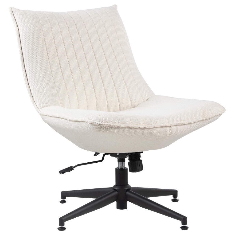 Impressions Vanity Lisa Vanity Chair with Cream Cushion in Black, , large