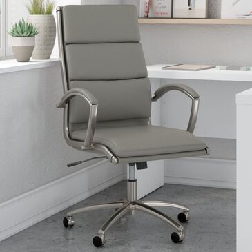 Bush Echo Leather Executive Chair in Light Gray, , large