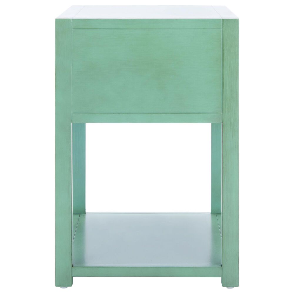 Safavieh Yudi 1 Drawer Nightstand in Turquoise, , large