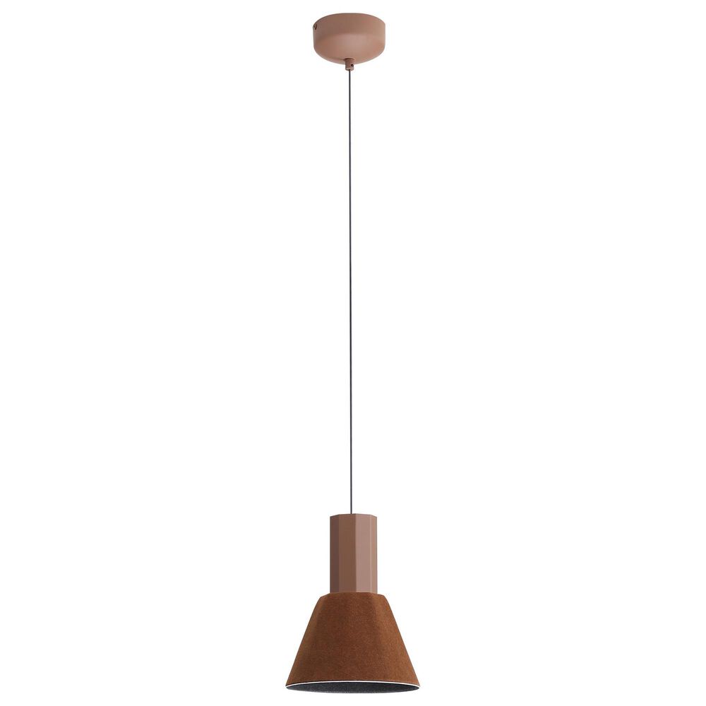Golden Lighting Faroe 8" 1-Light LED Pendant in Coffee and Black, , large