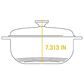 Lodge 6 Quart Enameled Cast Iron Dutch Oven in Oyster, , large