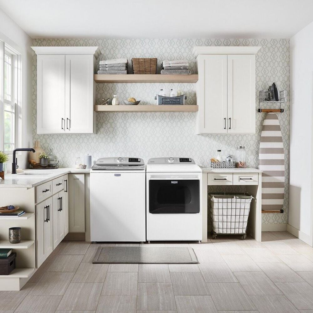 Maytag 7.4 Cu. Ft. Front Load Gas Dryer Smart Capable with Extra Power Button in White, , large