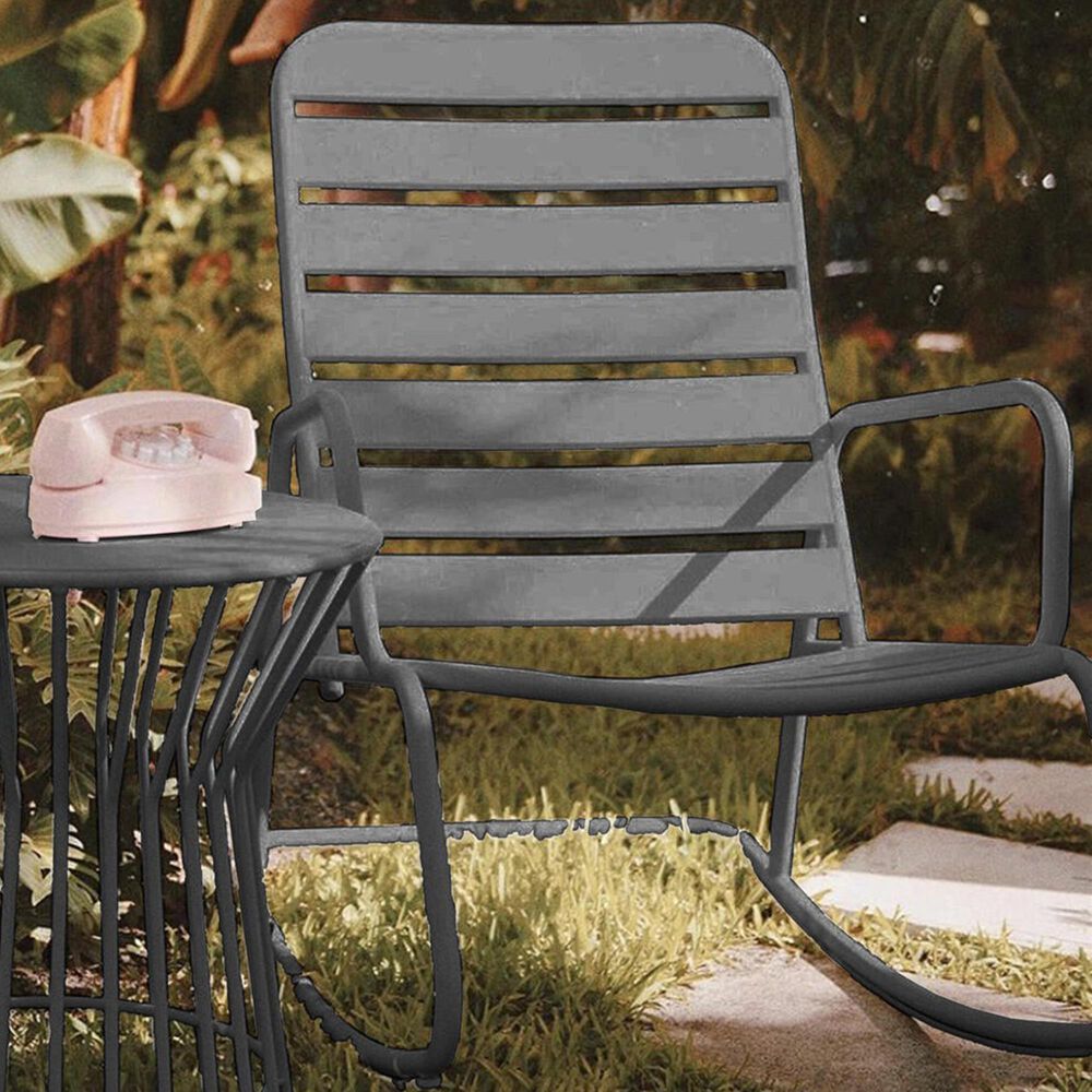DHP Roberta Patio Rocking Chair in Charcoal, , large