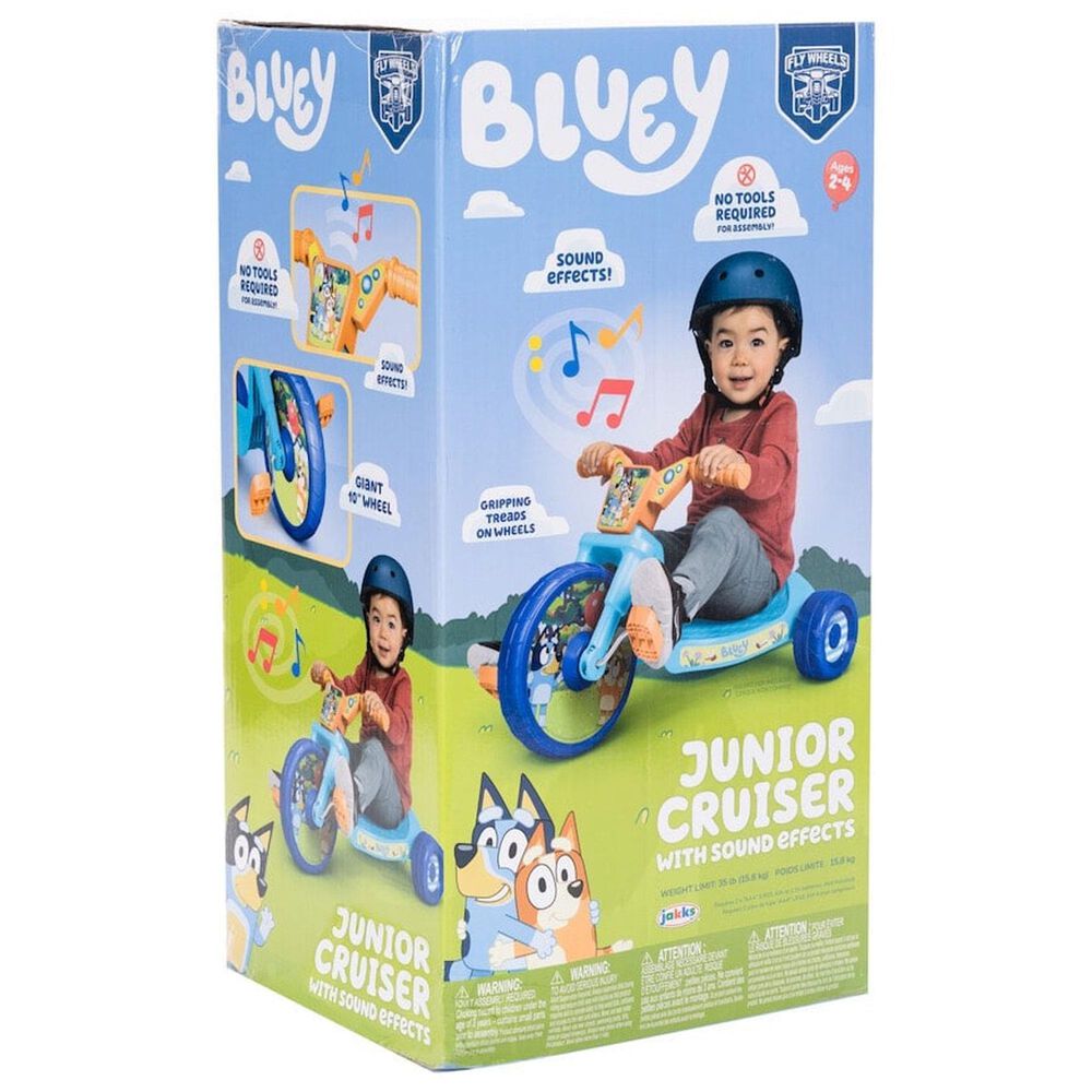 Disney Bluey 10&quot; Fly Wheels - Junior Cruiser Ride-On in Blue, , large