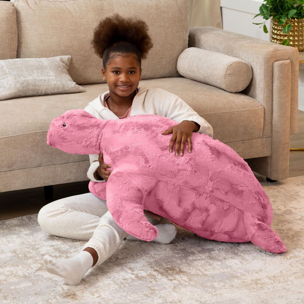 Jaxx Shelly The Turtle Sea Buddy Large Kids Stuffed Animal Bean Bag in Wild Rose, , large