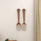 Maple and Jade 38" x 8" Farmhouse Kitchen Utensils Wall Decor in Brown and Silver (Set of 2), , large
