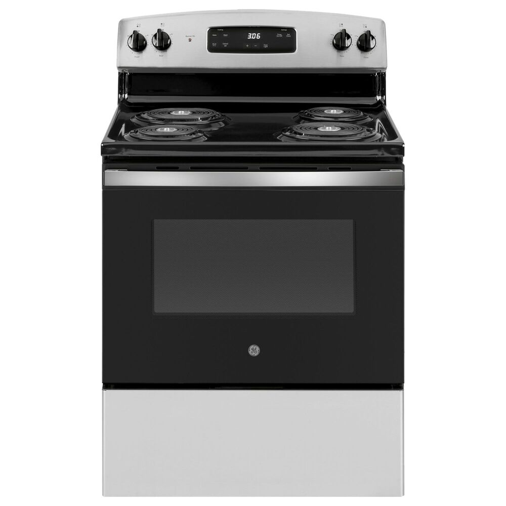 GE Appliances 30" Freestanding Electric Range with Coil Top in Stainless Steel, , large