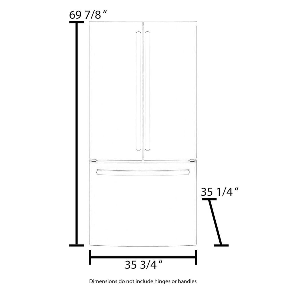 Cafe 27.8 Cu. Ft. French Door Refrigerator Energy Star with Hot Water Dispenser in Matte White and Brushed Bronze, , large