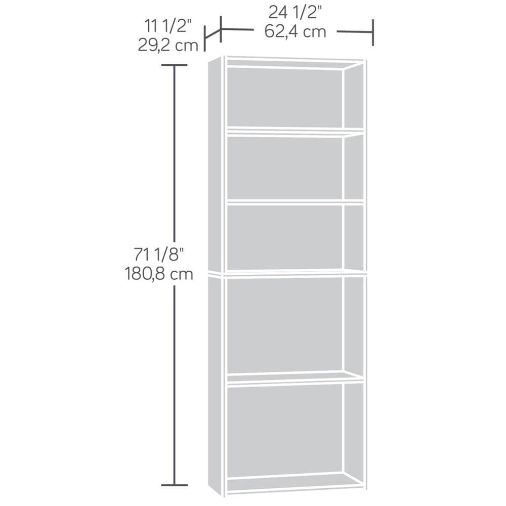 Sauder Beginnings 5-Shelf Bookcase in Soft White, , large