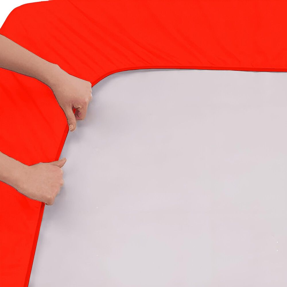 Trade Linker 3-Piece Twin/Twin XL Microfiber Sheet Set in Bright Red, , large